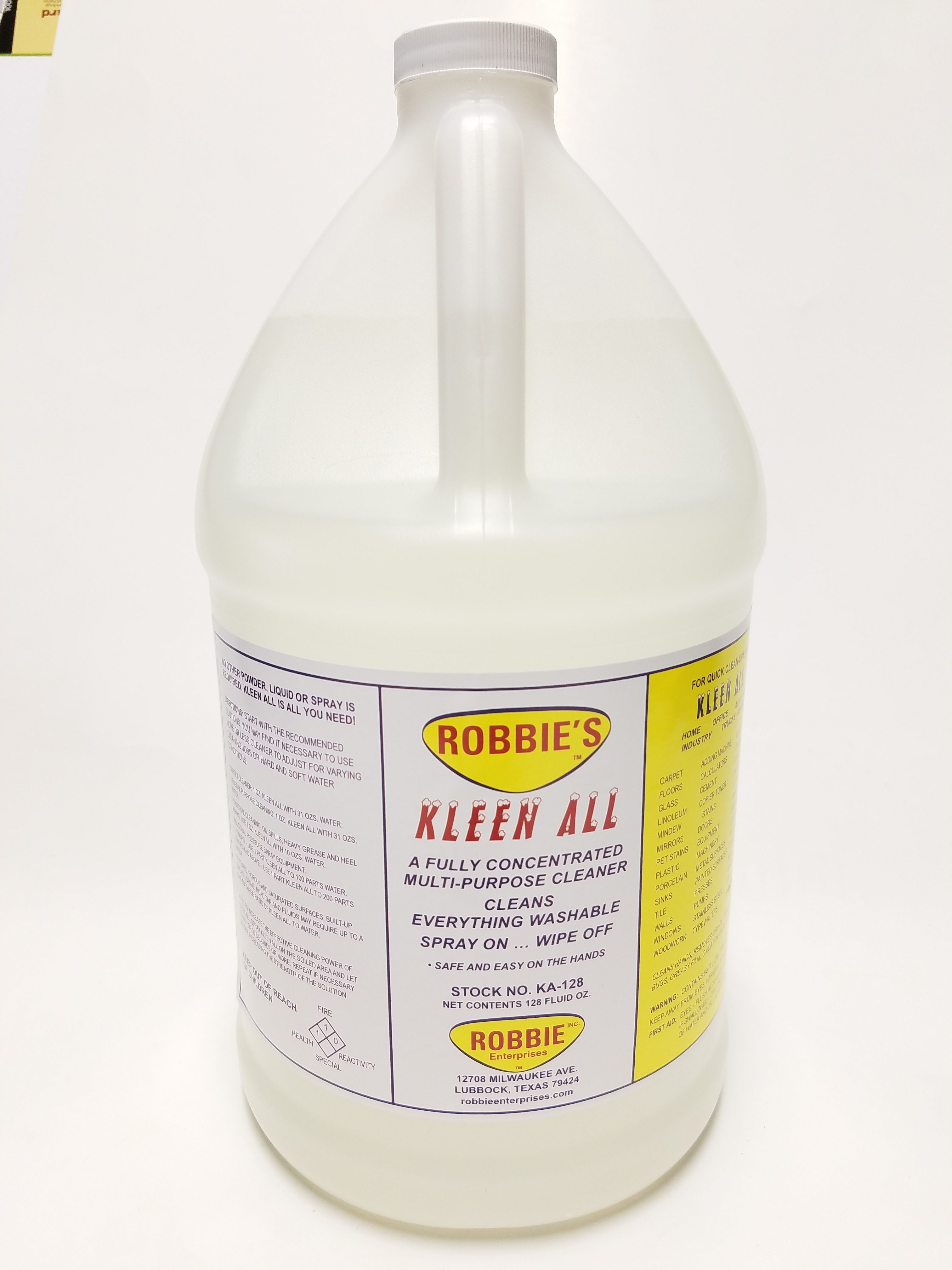 Robbie Enterprises, Inc. Kleen All